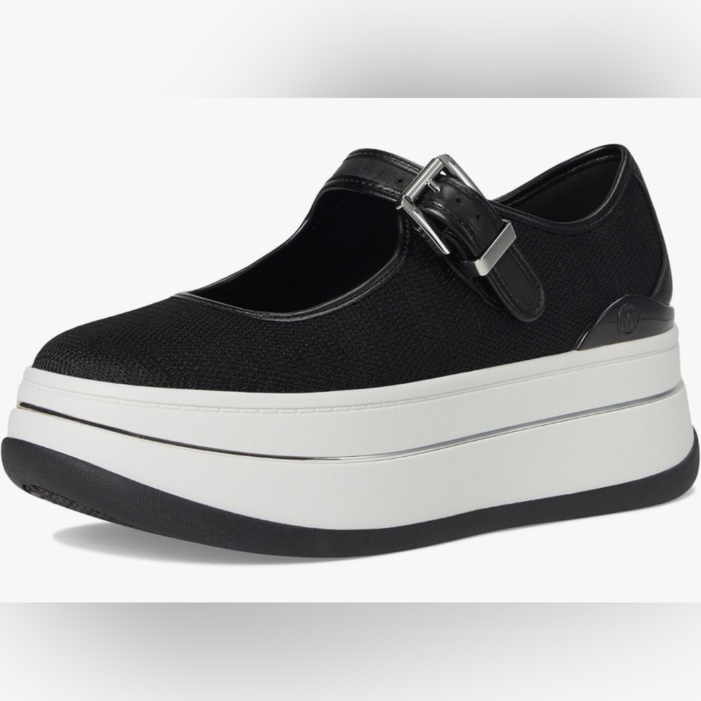 Michael Kors Black and White Platform Mary Jane